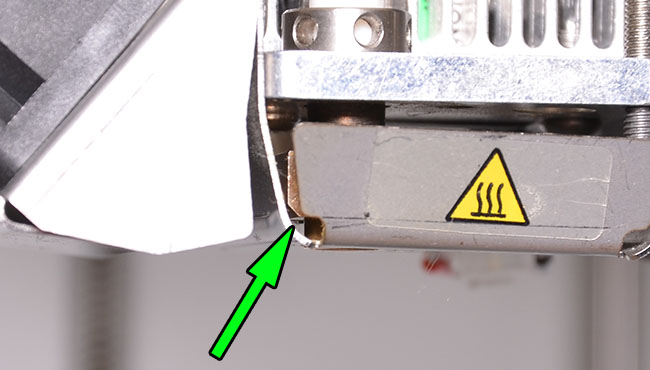 Espace entre le bloc Olsson et la base du ventilateur